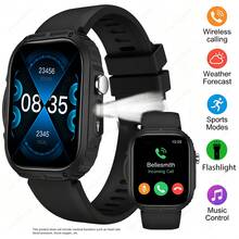 AQMWWG New Unisex Smart Sports Watch, Supports Multiple Languages, Wireless Calling/Message Reminder/Alarm/Music/Photo/Multiple Sports Modes, LED Outdoor Light, Customizable Watch Face, Ideal Gift Choice For Various Holidays. - View 1