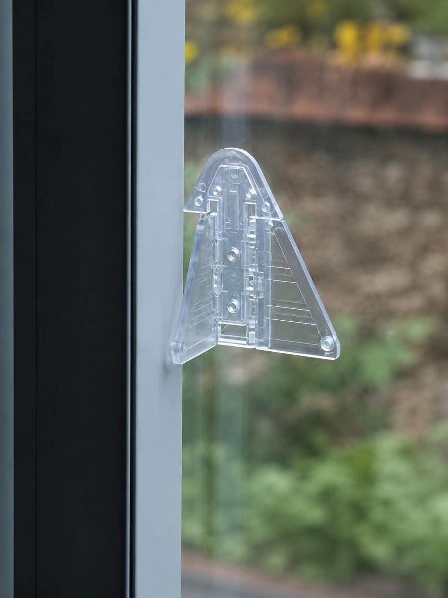 5PCS Children Window Safety Locks, Baby Anti-Fall Sliding Door Locks, Home Bathroom Sliding Window Limit Locks, No-Drill Transparent Safety Lock Buckles, Infant Protection Device - Multicolor - View 1