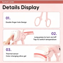 SOKANY Electric Eyelash Curler, Portable Eyelash Curler, Suitable For Soft And Hard Hair, 3 Temperature Settings 55℃-85℃, 150mAh Lithium Battery, Long Battery Life, Compact And Lightweight, Essential Beauty Tool For Home/Commercial/Travel - Multicolor - View 12