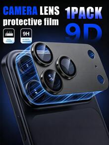 1件相機鏡頭保護膜，相容 iPhone 18 Pro/18 Pro Max/17 Pro Max，9H 鋼化玻璃螢幕保護配件，防指紋、耐刮，可搭配手機殼使用，黑色 - 黑色 - 查看 1