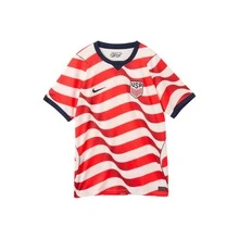 Nike 2026 USA National Team Home Fan Edition Dri-FIT Crew Neck Striped Quick-Dry Short-Sleeve Soccer Jersey For Men - 紅色 - 查看 14