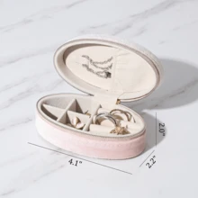 1pc Portable Travel Jewelry Storage Box, Velvet Jewelry Box, Portable Earring Storage Box, Jewelry Storage Accessories/Container, Suitable For Rings, Earrings And Other Small Jewelry, Holiday Gift, Birthday Gift, Travel Use. - Multicolor - View 15