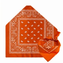 Premium Printed Bandana Scarf - Classic Style And Total Versatility - Naranja - Ver 2