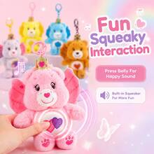 Care Bears 15cm Butterfly Wing Plush Keychain, Screaming BB Sound Cartoon Bear Bag Charm, Stuffed Pendant Backpack Decoration, Fan Edition - Multicolor - View 5