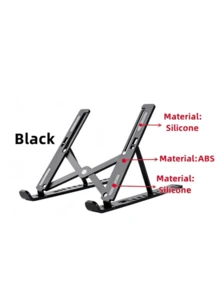 1pc Laptop Stand, Ergonomic Portable, Phone Plastic Holder, 10 Adjustable Angles, Suitable For 12-18 Inch Laptops, Perfect For Office, Study, Bedroom And Travel - Computer Desktop Stand - View 8