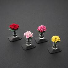 Mini Flower Car Air Freshener Glass Vase Car Aromatherapy Ornament - Multicolor - View 2