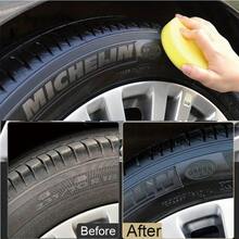 汽車塑料件晶鑽電鍍翻新劑，黑色內飾儀表板蠟修復拋光膏，抗老化美白修復劑，輪胎黑亮膏，皮革沙發與座椅護理霜 - 30克 - 查看 8