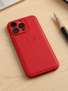 客製化個性化姓名手機殼，適用 11 12 13 14 15 16 17 Pro Max Plus 17 Air 13 12 Mini，韓系奢華 PU 皮革 3D DIY 刻字字母縮寫姓名，適用 X XS XR XS MAX 7 8 Plus，防震手機殼，節日禮物送給愛人、朋友、家人或自己，適用 Galaxy S25 S24 S23 S22 S21 Ultra Plus A55 A54 A53 A52 A34 A33 A32 A15 A14 A13 A12 - 紅色 - 查看 3