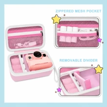 Funda protectora para cámara de impresión instantánea, compatible con DYLANTO para ESOXOFFORE para ETIKEZ para YTETCN para DUDUDRAGON cámara digital, organizador de almacenamiento portátil con bolsillo para accesorios - Ver 6