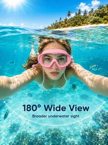 3/1pc Anti-Fog High Definition Swimming Goggles, Unisex Large Frame Swim Goggles With Earplugs, Rafting Eyewear, Swimming Goggles - 彩色 - 查看 9