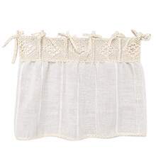 1pc Japanese Style Striped Ruffle Half Curtain, No-Drill Tie-Up Sink Curtain, Kitchen Cabinet Decorative Cover Cloth (Size 76*54cm) - Beige Square Patchwork - View 14