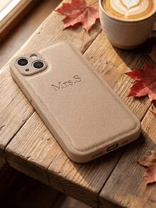 客製化個性化姓名手機殼，適用 11 12 13 14 15 16 17 Pro Max Plus 17 Air 13 12 Mini，韓系奢華 PU 皮革 3D DIY 刻字字母縮寫姓名，適用 X XS XR XS MAX 7 8 Plus，防震手機殼，節日禮物送給愛人、朋友、家人或自己，適用 Galaxy S25 S24 S23 S22 S21 Ultra Plus A55 A54 A53 A52 A34 A33 A32 A15 A14 A13 A12 - 卡其色 - 查看 3