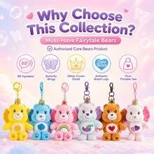 Care Bears 15cm Butterfly Wing Plush Keychain, Screaming BB Sound Cartoon Bear Bag Charm, Stuffed Pendant Backpack Decoration, Fan Edition - Multicolor - View 7