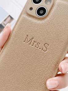 客製化個性化姓名手機殼，適用 11 12 13 14 15 16 17 Pro Max Plus 17 Air 13 12 Mini，韓系奢華 PU 皮革 3D DIY 刻字字母縮寫姓名，適用 X XS XR XS MAX 7 8 Plus，防震手機殼，節日禮物送給愛人、朋友、家人或自己，適用 Galaxy S25 S24 S23 S22 S21 Ultra Plus A55 A54 A53 A52 A34 A33 A32 A15 A14 A13 A12 - 卡其色 - 查看 6
