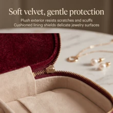 1pc Portable Travel Jewelry Storage Box, Velvet Jewelry Box, Portable Earring Storage Box, Jewelry Storage Accessories/Container, Suitable For Rings, Earrings And Other Small Jewelry, Holiday Gift, Birthday Gift, Travel Use. - Multicolor - View 5