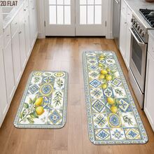 1pc Lemon Print Rug, Summer Fresh Style, Decorative Rug, Bedroom Decor, Small Rug, Rug, Home Decor, Living Room Rug, Living Room Small Rug, Bedroom Rug, Living Room Home Decor, Outdoor Rug, Washable Rug - Multicolor 5 - View 2