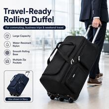 Minimalist Rolling Travel Bag, Large Capacity Waterproof Nylon Detachable Bag, Suitable For Work Commute And Outdoor Exercise, Random Color And Style - Multicolor - View 5