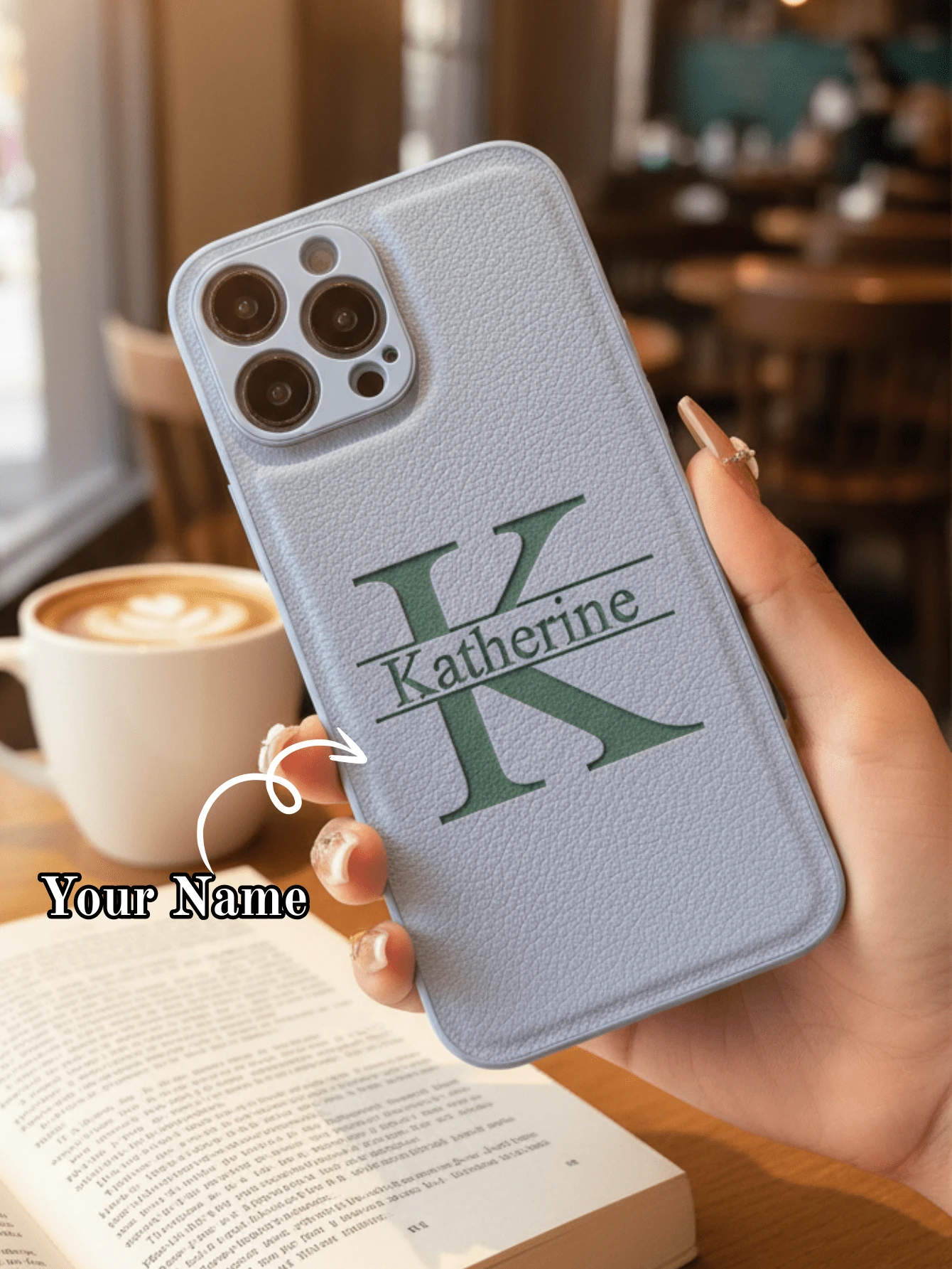 Personalized Custom Initial Name 3D Large Letter Phone Case, Suitable Compatible With Iphone 18 17 16 15 14 13 12 11 Pro Max XR XS MAX 7 8 Plus, Korean INS Style Luxury Laser Engraved Soft Faux Leather Shockproof DIY Engraved Gift Protective Case, Suitable Compatible With Samsung Galaxy S25 S24 S23 S22 S21 Ultra Plus S23 S21 S20 FE A55 A54 A53 A52 A35 A34 A33 A32 A23 A15 A14 A13 A12 5G 4G
