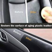 汽車塑料件晶鑽電鍍翻新劑，黑色內飾儀表板蠟修復拋光膏，抗老化美白修復劑，輪胎黑亮膏，皮革沙發與座椅護理霜 - 30克 - 查看 9