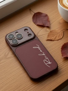 Étui de téléphone en PU avec monogramme de nom et initiales personnalisés compatible avec iPhone 17 16 15 14 13 12 11 Pro Max Series, motif de crocodile luxueuse, antichoc et anti-rayures, parfait pour iPhone 17 Pro Max, choix de cadeau de Noël idéal - Rouge foncé - Voir 3