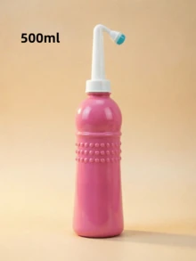 500ml Toilet Flush Spray Bottle, Portable Bidet Bottle - Pink - View 11