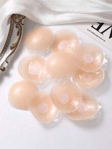10pcs Reusable Silicone Round Invisible Nipple Covers, Premium Packaging Reusable Silicone Invisible Breast Pads, Non-Sticky Washable Nipple Covers, Suitable For Women, Applicable For Wedding Dress, Backless Dress, Photography, Evening Gown - Multicolor - View 8