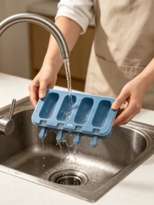 Molde de silicona para helados Quttin 4 unidades, molde flexible fácil desmoldeo para frutas, yogur y granizados  El color se enviará al azar. - Multicolor - Ver 7