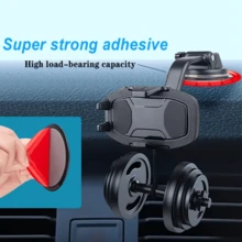 2/4/8pcs Car Dashboard Phone Mount Sticker - Strong Suction Cup Glue Tray Base For GPS & Mobile Phones, Universal Vehicle Accessories Dashboard Installation Organizer Set - A - View 9
