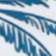 Blue and White Hand-painted Coconut Grove Island