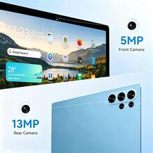 Qetupa 10.1 吋 HD IPS Android 15 平板電腦，4GB RAM 64GB/128GB 儲存空間，MTK8788 2.0GHz 八核心，5MP+13MP 相機，6000mAh 長效電池，2.4G&5G WiFi 5 BT5.2 GPS（不含適配器） - 金色 - 查看 8