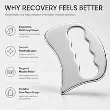 Alat Fascia Stainless Steel, Alat Pengikis Fascia, Alat Pengikis Otot, Alat Gua Sha, Alat Pijat Genggam, Alat Myofascial, Alat Pijat Jaringan Dalam, Alat Pemulihan Otot, Alat Pijat Tubuh untuk Leher, Bahu, Lengan dan Kaki, Penggunaan Spa Rumahan - MultiWarna - View 3