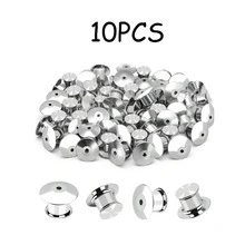 50 piezas de respaldos de pasador con cierre de de metal, diseño de resorte sin herramientas, 0.4 pulgadas para broche/solapa/pin de esmalte, mango antideslizante y antidaño, adecuado para manualidades DIY y distintivos - A - Ver 11