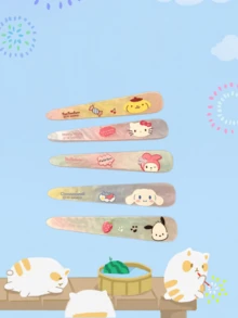 Paw Patrol 卡通髮夾，醋酸纖維髮夾，夢幻貝殼圖案側夾，極具吸引力的瀏海夾，適合學生與成人通用款式，Ins風甜美髮飾，完美適用於洗臉、化妝與理髮，官方授權卡通圖案，清新配色，不褪色，耐用醋酸材質，多款可選，可搭配JK裙 - A - 查看 2