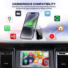 REMAX 无线 CarPlay 适配器，兼容 Apple CarPlay，轻松将有线 CarPlay 升级为无线 CarPlay，即时连接，自动重连，超迷你 CarPlay 适配器，兼容 iPhone，适用于内置 CarPlay 的汽车，超迷你尺寸汽车配件，超级实用的汽车用品 - 均碼 - 查看 8