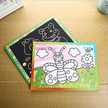 Children's Graffiti Drawing, Scratch Painting, Handmade DIY Fun Scratch Painting, Color Production For Elementary School Students Scratch Painting - Multicolor - View 4