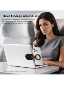 New 3-In-1 Phone Stand, Featuring A New Design Combining Biomimetic Octopus Suction Cups And Magnetic Attachment, Suitable For Most Scenarios, High-Strength Magnets Paired With Stable Suction Cups, Can Be Used On Iron Or Smooth Surfaces - Multicolor - View 6
