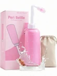 500ml Toilet Flush Spray Bottle, Portable Bidet Bottle - Pink - View 1