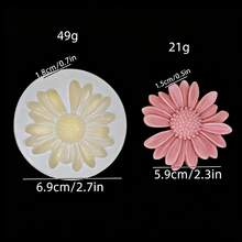 1pc/2pcs/5pcs Daisy Sunflower Decorative Daisy Handmade Candle Aromatherapy DIY Craft Plaster Ornament Silicone Mold - White - View 4