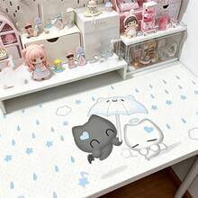 Pelindung Alas Meja Kulit Layar Penuh Motif Polka Dot Bintang Not Musik Tetesan Hujan Anime Jepang Malaikat Y2K Alas Mouse Lucu Alas Meja Kantor Tahan Air Anti Selip PU Alas Meja - View 39