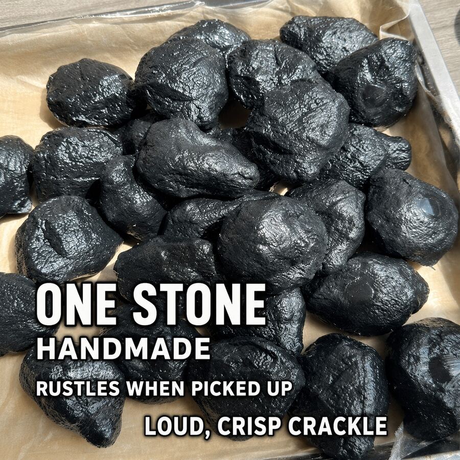 1pc-Hot Selling Handmade Stone Squishy Ball, Crispy Sound Squeeze Toy, Stress Relief Vent Gadget, Wholesale Fidget Toy For Daily Leisure & Gift