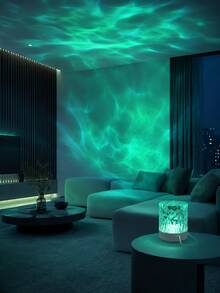 1件 [LED氛圍燈] 小型水波紋投影小夜燈，牆面與天花板擴散光效 | 適用於床頭、書桌、客廳、休閒空間 - 彩色 - 查看 5