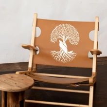 4 pièces Pochoirs de peinture Arbre de Vie Animal, Modèles de gribouillage d'arbre et d'animal lavables et réutilisables, Convient pour les loisirs créatifs DIY et la décoration de la maison - A - Voir 5