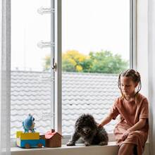 5PCS Children Window Safety Locks, Baby Anti-Fall Sliding Door Locks, Home Bathroom Sliding Window Limit Locks, No-Drill Transparent Safety Lock Buckles, Infant Protection Device - Multicolor - View 4