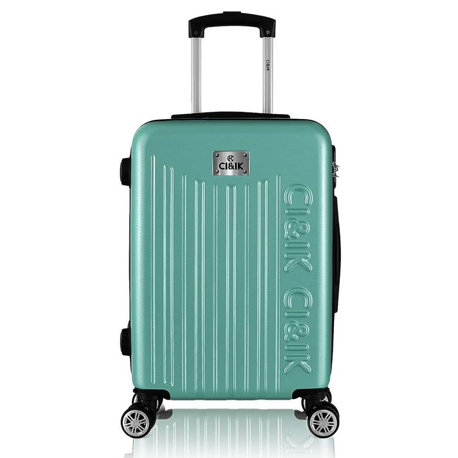 20-Inch Hard-Shell Travel Suitcase For Carry-On, Hand Luggage With 4 Wheels And Integrated Lock, Variety Of Colors - Mint Green - View 1