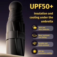 1pc Portable Umbrella, UV Protection Lightweight Folding Umbrella With Storage Bag, Compact Travel Folding Umbrella, Lightweight Metal Frame, Sun Protection Function, Mini Design, Dual Use For Sunny And Rainy Days, Multiple Colors Available; Compact Sun Protection Style With Metal Handle, Ideal For Spring And Summer, Suitable As Bridesmaid Gift - Multicolor - View 6