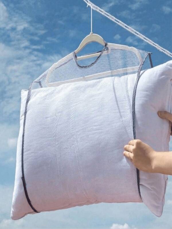 2/5 Packs Polyester Pillow Drying Net, Foldable Pillow Drying Rack, Toy Drying Net Bag, Home Balcony Drying Rack (Hanger Not Included)