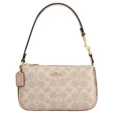 Coach Nolita 19 Shouder Bag for Women,Leather Wristlet Bag Casual Clutch Handbag Purse with Zipper Closure for Daily Shopping Use - Sand Tan - 查看 9