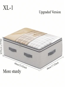 1pc Extra Large Storage Organizer Bag - Made Of Durable Non-Woven Fabric, With Transparent Window, Multi-Layer Clothing Storage Box, Suitable For Wardrobe, Under Bed, Travel, Space-Saving Vertical Storage, Storage Box, Bedroom Storage, Wardrobe For Bedroom, Storage Baskets, Storage Organizer, Kitchen Storage, Bedroom Storage, Food Storage Containers, Room Essentials, Storage Container, Wardrobe Organizer, Clothing Organizer, Wardrobe Organizer, Storage Container, Clothes Hanger, Storage Organizer, Laundry Basket, Wardrobe Storage Space, Clothing Storage,Bedroom Room Decor,Back To School - Multicolor - View 6
