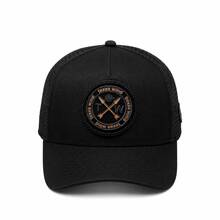 Texas Wind Country Trucker Cap With Curved Brim And Mesh Detail - 赭石 - 查看 2