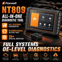 Herramienta de escaneo bidireccional Foxwell NT809, escáner de diagnóstico OBD2 de sistema completo con 30 funciones de reinicio, lector de códigos de falla de automóviles apto para todos los vehículos, herramienta de diagnóstico automotriz profesional - Cableado - Ver 3